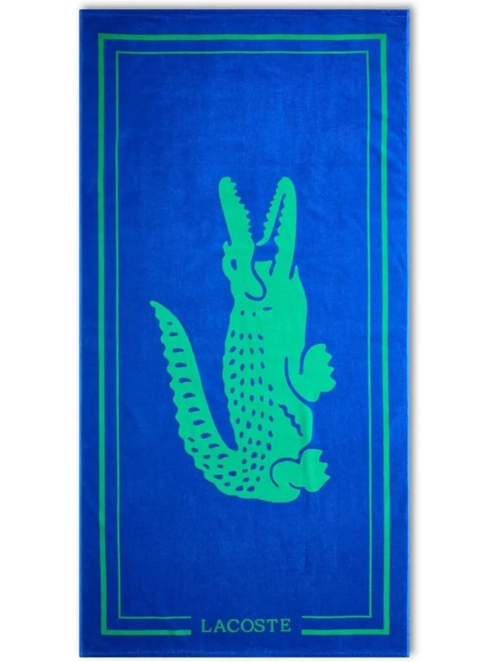 Lacoste Beach Towel Big Crocodile Print Oversized 36